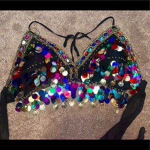 Little black diamond gypsy rave / festival top